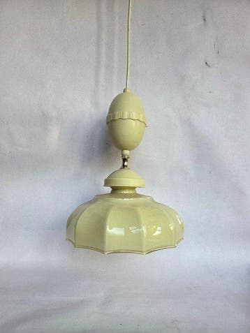 Plafondlamp - Opaal glas - Vintage Art Deco
