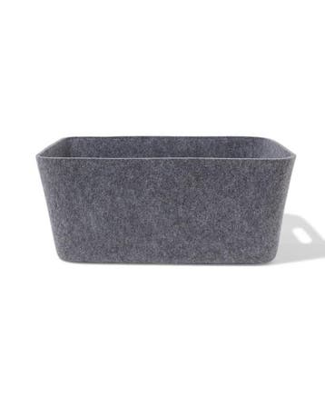 HEMA Opbergmand 25x33x14cm M vilt grijs, Verzenden, Nieuw