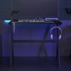vidaXL Gamingbureau met Y-vormige poten LED 90x60x75 cm, Verzenden, Nieuw