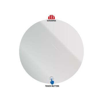 Ronde Badkamerspiegel Aquasplash Omega 80cm Met Verlichting, Ophalen of Verzenden, Nieuw