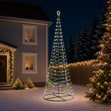 vidaXL LED-kerstboom spiraal met voet EKENAS 400 cm 588, Verzenden, Nieuw