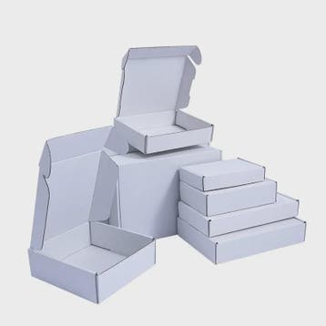 Set van 10/30 Luxe Kartonnen Cadeauboxen - Wit & Bruin, Dive, Verzenden, Nieuw