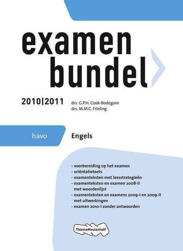 Examenbundel Engels / Havo 2010/2011 - Bodegom, Verzenden, Gelezen