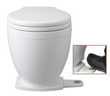 Jabsco Lite Flush Elektrisch Toilet 12V met Voetschakelaar, Watersport en Boten, Ophalen of Verzenden, Nieuw, Zeilboot of Motorboot