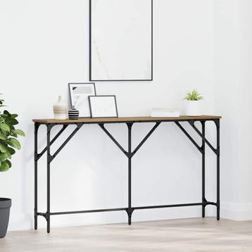 vidaXL Wandtafel artisanaal eikenkleurig 140 x 23 x 75 cm, Huis en Inrichting, Verzenden, Nieuw