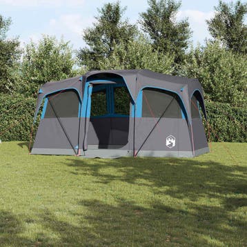 vidaXL Gezinstent Blauw en Grijs 435 x 255 x 216 cm, Verzenden, Nieuw, Tot en met 2