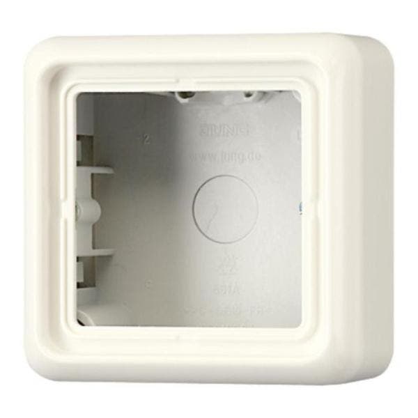 Jung CD500 opbouwkap 1-voudig crèmewit - CD581AW, Doe-het-zelf en Verbouw, Elektra en Kabels