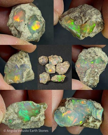 123 ct - 6x grote natuurlijke kostbare ruwe Ethiopische