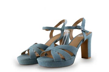 Manfield Sandalen in maat 42 Blauw, Sandalen of Muiltjes, Zo goed als nieuw, Manfield, Verzenden