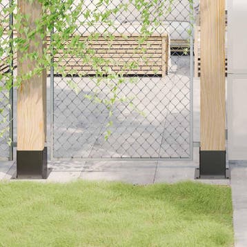 vidaXL Spokkels vierkant 4 st 141x141 mm gepoedercoat staal, Verzenden, Nieuw