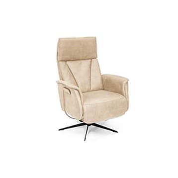 Relaxfauteuil Elst - relaxfauteuils - Creme, Huis en Inrichting, Nieuw, Stof