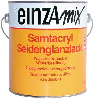 einzA Samtacryl Zijdeglanslak METALLIC  - 1 Liter (LAKVERF), Overige kleuren, Nieuw, Ophalen of Verzenden, Lak