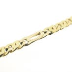 Oro Azzurro bicolor gouden Figaroschakel ketting; 50 cm, Sieraden, Tassen en Uiterlijk, Kettingen, Ophalen of Verzenden, Gebruikt