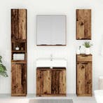 vidaXL Badkamerkastenset met plank met opslag Oud Hout, Verzenden, Nieuw, Overige typen