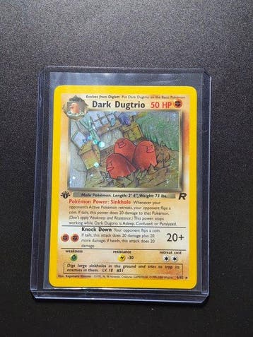 Pokémon - 1 Card - Dark Dugtrio Holo - 1° Edizione - Team, Nieuw