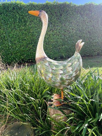 sculptuur, Prachtige gans - 62 cm - IJzer