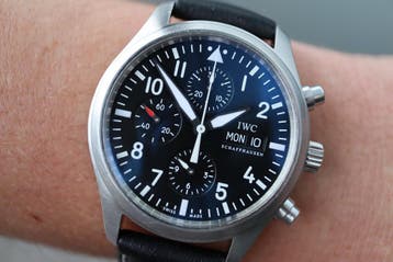 Horloge IWC Pilot Chronograph 42MM watch only, Overige merken, Staal, Polshorloge, Ophalen of Verzenden
