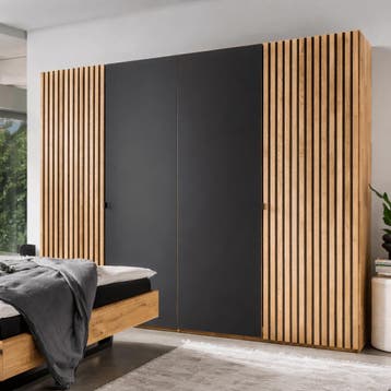 Forestales Manhattan Massief Eikenhout Kledingkast - 300cm 5, Huis en Inrichting, Nieuw