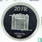 Zwitserland 20 franc 2001 (PROOF) Abbey of Müstair, Verzenden, Overige landen, Losse munt, Goud
