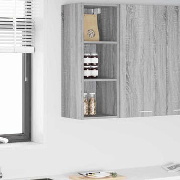 vidaXL Hangkast met opslag Grijs Sonoma 30 x 29,5 x 80 cm, Verzenden, Nieuw, Grijs