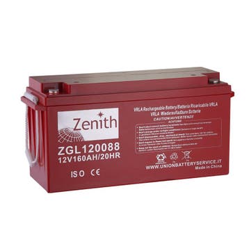 Zenith VRLA accu | ZGL120088 | 12V 160Ah, Auto-onderdelen, Accu's en Toebehoren, Ophalen of Verzenden, Nieuw