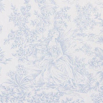BA076 - Stof Toile de Jouy Azzurro – 2,8 x 2,5 m -