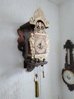 Wandklok - Messing, Hout - 1950-1960