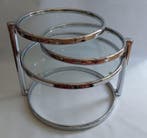 Leitmotiv - Bijzettafel - Double Swivel - metaal/glas