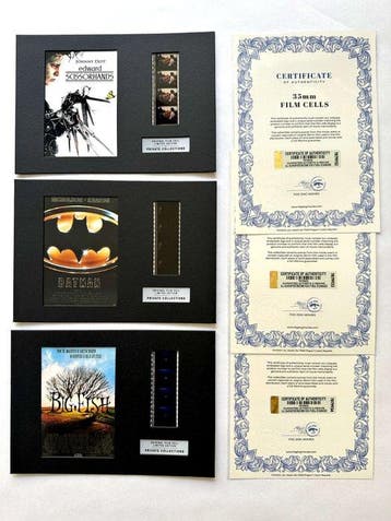 Tim Burton – Rare Set of 3 Mounted 35mm Film Cells –, Verzamelen, Nieuw