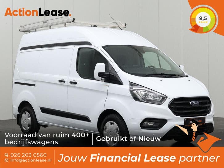 Ford Transit Custom Bestelbus L1 H2 2023 Diesel, Auto's, Ford, Dealer onderhouden, Te koop, Zwart, Handgeschakeld, Financial lease