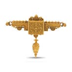 Broche - 22 karaat Geel goud, Italiaanse antieke Etruskische
