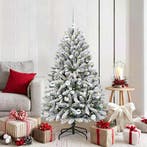 vidaXL Kunstkerstboom met 150 LED Groen en Wit 150 cm PVC en, Verzenden, Nieuw