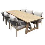 Cocoon Ravello low dining tuinset 280x100xH69 cm 7 delig, Ophalen of Verzenden, Nieuw, Hardhout