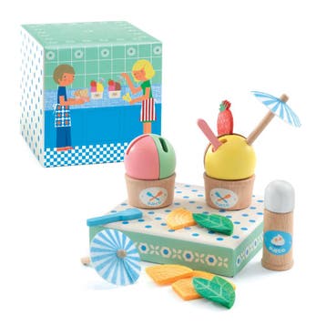 Djeco speelgoed ijsjes set - houten van €14,99 voor €14,90, Ophalen of Verzenden, Nieuw