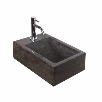 Fonteinset Natuursteen Nera 40x23x11 cm (kraangat links), Ophalen of Verzenden, Nieuw
