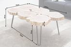 Design salontafel GOA 110cm acaciaboomstam plakjes 4cm, Ophalen of Verzenden, Nieuw