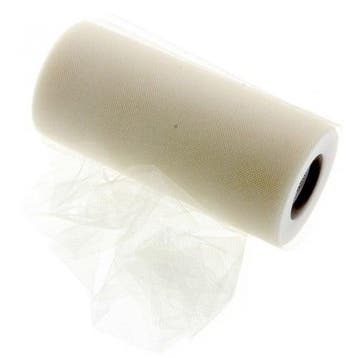 Lint Tule Ivory 15 cm rol 25 yard, Hobby en Vrije tijd, Ophalen of Verzenden, Nieuw