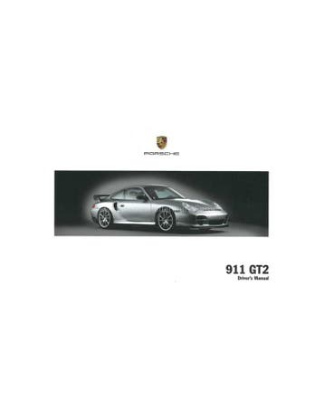 2004 PORSCHE 911 GT2 INSTRUCTIEBOEKJE ENGELS