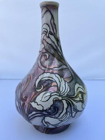Boch Frères Kéramis - Emile Diffloth - Vaas - Decor 252 -, Antiek en Kunst