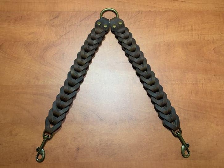 Leren duo honden riem brown, Auto-onderdelen, Overige Auto-onderdelen, Nieuw, Ophalen of Verzenden