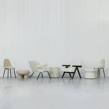 WOOOD Lowie Fauteuil - Polyester - Naturel/Zwart - 79x60x79, Verzenden, Nieuw