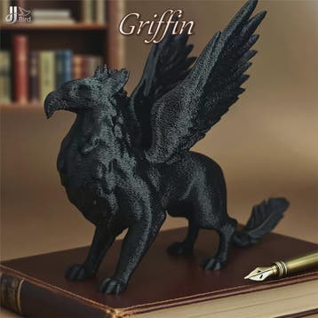 Gothic Griffin Beeld - Duistere Mythologische Creatuur Decor