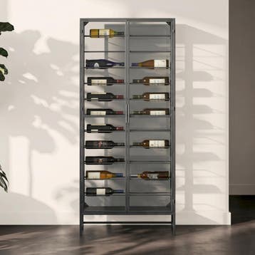 *WOONWINKEL* Kare Design Suri Porto Glazen Wijnkast Vitrine, Huis en Inrichting, Woonaccessoires | Wijnrekken, Verzenden, Nieuw