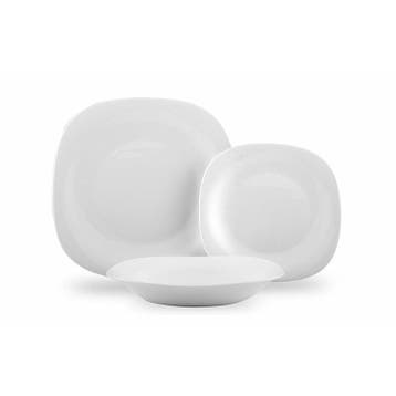 Bormioli Rocco Parma Serviesset 18-delig – Opaal Glas Wit –, Ophalen of Verzenden, Nieuw