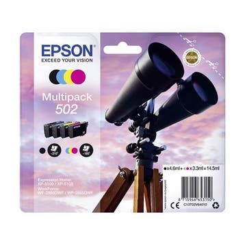Epson 502 (T02V6) multipack Inktcartridge (origineel), Verzenden, Nieuw, Cartridge, Epson