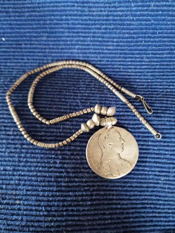 Zilver - Choker halsketting - Sahara thaler m-t d a