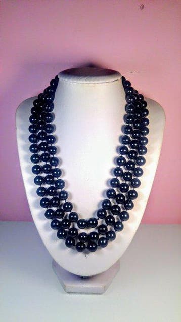 Zwarte baltische amber lange ketting - Barnsteen - Unique