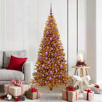 vidaXL Kerstboom Goud 180 cm PET, Verzenden, Nieuw