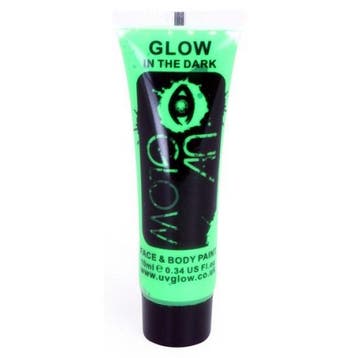 Glow in the dark schmink voor gezicht en lichaam groen - S.., Hobby en Vrije tijd, Ophalen of Verzenden, Nieuw
