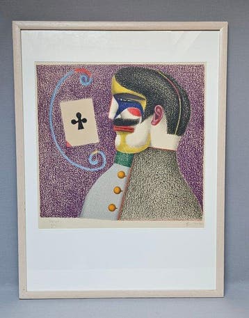 Richard Lindner (1901–1978) - Ace / Homme à lAs de Trèfle, Antiek en Kunst